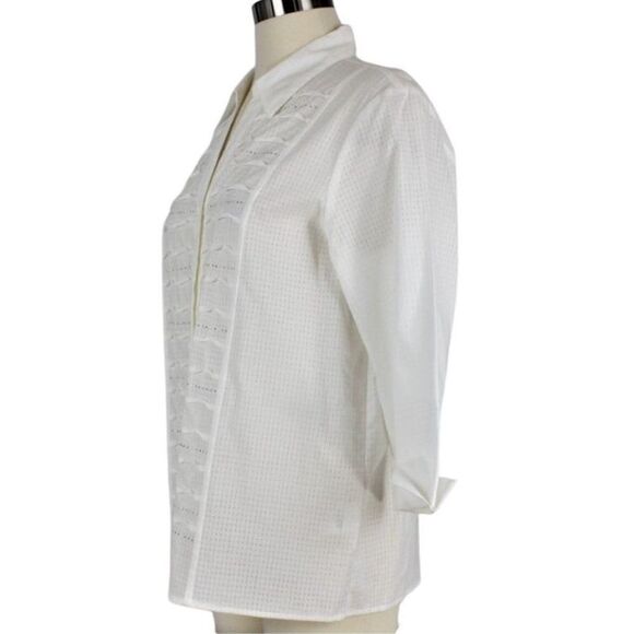 Alfred Dunner Tuxcedo Style Pleated Front w/Rhinestones Size 10 - Picture 5 of 7